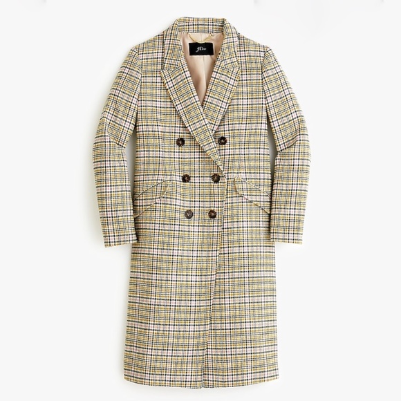 J. Crew Jackets & Blazers - J.CREW LONG DOUBLE-BREASTED TOPCOAT IN PLAID.